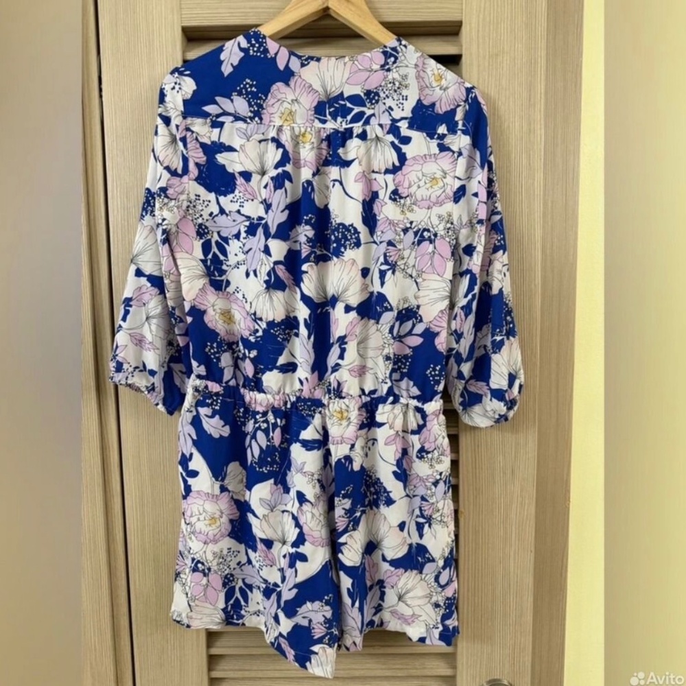 Carolina Belle Blue & White Floral Dress – Size 6 (US 6 / EU 44–46)